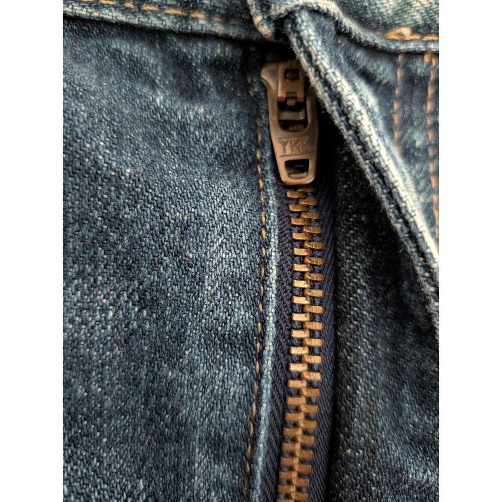 Polo Ralph Lauren Women's Patchwork Denim Skirt Size 8 Distressed Jean Vintage - Picture 6 of 8